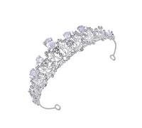1pc zircone Crown's Crown Kids Kids Tiara Girl Chieno decorativo bambina decorativo tiara argento sposa per capelli, strass, zircone