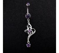 1pc Zircone di Modo Chirurgico in Acciaio Inox Piercing All'ombelico del Pendente del Fiore Anelli del Tasto di Pancia Piercing alla Pancia Monili per Il Corpo e Piercing