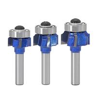 1PC8mm Gambo di Alta Qualità Lavorazione Del Legno Fresa R1mm R2mm R3mm Guarnizioni Coltello Edge Trimmer 4 Denti Router di Legno Bit(3PCS)