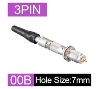 1PCS 00B Presa connettore for cavo rotondo in metallo for apparecchiature audio a 3 pin(3PIN Plug Socket)