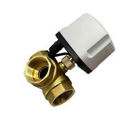 1PCS 1/2 '' 3/4 1 1-1/4 IP65 Valvola a sfera elettrica in ottone impermeabile 3 linee 2 Controllo T-Type valvola a a tre vie(L Type-12vdc-cr02,2 Inch)