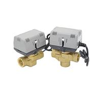 1PCS 1/2 "3/4" 1 "valvola elettrica a 2 vie a 3 vie in ottone VC6013/4013 DN15 DN20 DN25 fan coil HVAC valvola AC220V(1/2",VC4013_AC220V_TWO WAY)