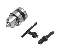 1Pcs 1.5-10mm 3/8-24UNF Mandrino per trapano in acciaio leggero con attacco esagonale da 1/4 di pollice e adattatore per prolunga filettata da 3/8 di pollice e chiave per trapano elettrico