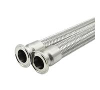 1pcs 1.5" & 2" Tri Clamp Flexible Hose - 304 Stainless Steel Braided (19-45mm Pipe OD, 300-2000mm Length) for Brewing/Dairy(800mm,OD19mm TC50.5)