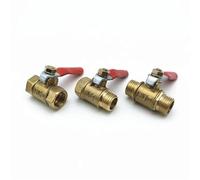 1PCS 1/8 "1/4" 3/8" 1/2" in ottone a due vie valvola a sfera di arresto pneumatico adattatore connettore raccordo (3/8", BSP_femmina a maschio)