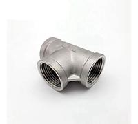 1pcs 1/8'' - 2'' BSP Female Thread 304 Stainless Steel Equal 3 Ways Tee Type, For Water Pipe Fitting SS304 Joint Connector(1 1/4")