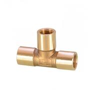 1PCS 1/8" BSP Female Tee 3 Ways Splitter Brass Pipe Fitting Water Gas Oil DN6 Home Garden