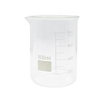 1pcs 100/25/250ml/150ml/200ml G3.3 vetro borosilicato basso forma becher chimica laboratorio parete pesante termoresistente scala tazza di misurazione (800ml-Cina)