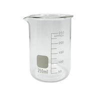 1pcs 100/25/250ml/150ml/200ml G3.3 vetro borosilicato basso forma becher chimica laboratorio parete pesante termoresistente scala tazza di misurazione (250ml-CINA)