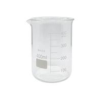 1pcs 100/25/250ml/150ml/200ml G3.3 vetro borosilicato basso forma becher chimica laboratorio parete pesante termoresistente scala tazza di misurazione (400ml-CINA)