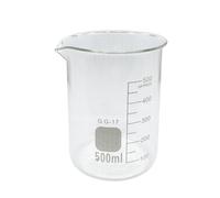 1pcs 100/25/250ml/150ml/200ml G3.3 vetro borosilicato basso forma becher chimica laboratorio parete pesante termoresistente scala tazza di misurazione (500ml-CINA)