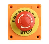 1pcs 10A Plastica Guscio Rosso Fungo Segno Emergenza Stop Pulsante Switch Dpst