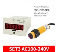 1PCS 11-6H 6 Digit Electronic Digital Counter Display l Sensor Proximity Switch NPN AC36V DC12V 24V(SET3 AC100-240V)