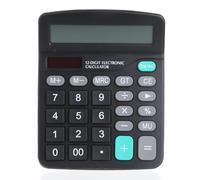 1Pcs 12 Digit Display Desktop Calcolatrice Doppia Potenza Ufficio Calcolatrice con Ampio Display Strumenti di Contabilità Portatile per Calcoli di Base