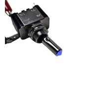 1Pcs 12V 20A Illuminated LED Toggle Switch Auto Car Boat Truck Red Blue Green Yellow White(Blue)