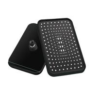 1PCS 14 pollici ad alta pressione spruzzo superiore soffione doccia a pioggia flusso più grande soffione soffione a pioggia girevole a 360° risparmio idrico(Black)