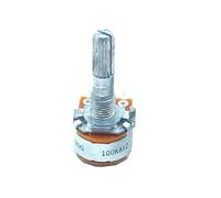 1PCS 16-Tipo RK163 A100KX2 A50KX2 Potenziometro rotativo audio a doppia unità 100K 50K 6Pins 25mm albero fiori(100K Ohm)