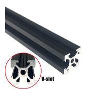 1PCS 2020 V slot profilo in alluminio estrusione nero 100-800mm per stampante 3D macchina per incidere di CNC tiro pista lavorazione del legno fai da te