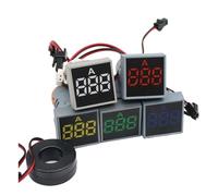 1PCS 22 millimetri Pellicola Protettiva Mini Quadrato Rotondo Indicatore di Corrente Digitale Tester di Corrente del Tester 0-100A Modulo LED indicatore di Luce Digitale(Red)