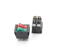 1Pcs 220V switch KCD4 boat-shaped rocker power button on-0ff Red green light