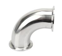 1Pcs 3/4" 1” 2” 3“ 4" 19mm-102mm Pipe OD Tri Clamp Ferrule OD 90 Degree Elbow Pipe Fitting Stainless Steel 304(63mm x Ferrule 77.5) Plumbing Fittings