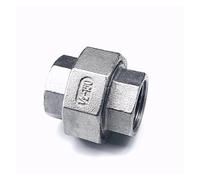 1PCS 304 Stainless Steel Union Joint Coupling 3/8" BSP Female Thread Cast Pipe Fitting