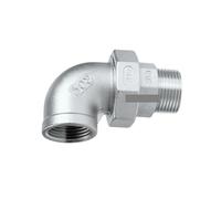 1PCS 304 Stainless Steel Union Joint Coupling Elbow 3/8" BSP Male x Female Thread Cast Pipe Fitting