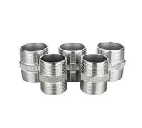 1pcs 304Stainless Steel Male Threaded Hex Nipple Pipe Fitting DN6 DN8 DN10 DN15 1/2" 3/4" 1"Application Suitable Brew Kit(DN32 111.3G) Plumbing Fittings