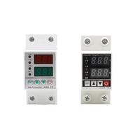 1Pcs 40A 63A 230V Din Rail Adjustable Over Voltage and Under Voltage Protective Device Protector Relay Over Current Protection Limit(40A(Black Bottom)) Control Relays