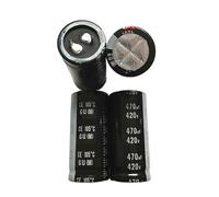 (1pcs)420V470UF 25X55 aluminum electrolytic capacitor 470UF 420V 25 * 55 450V/400V. MQXFCZUX