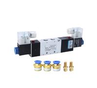 1pcs 4V330C-10 4V330E-10 4V330P-10 doppia testa doppia controllo 5 vie 3 posizioni Power Down Hold pneumatica direzionale elettrovalvola (con raccordi da 12 mm, AC110V)