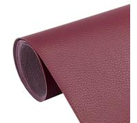 1PCS 50X137CM FAI DA TE Cuoio DELL'UNITÀ di elaborazione autoadesiva in pelle Fix Patch riparazione divano sussidi PU tessuto adesivi in pelle PU (rosso vino)