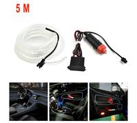 1pcs 5m Trasparente Gonna Lato Luminoso 3mm Plastica El Luminoso Filo W/Driver