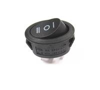 1pcs 6A/250V kettle Power supply rocker Round boat oval switch Black 3Pin On-off-On Controls Switches