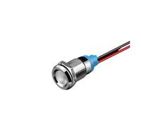 1PCS 6mm indicatore LED in metallo luce di segnalazione impermeabile 6V 12V 24V 220v(White,24V)