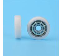 1Pcs 6x24x7 mm Nylon Wheel with Bearings Flat Pulley POM Hard Bearing Drawer Door Window