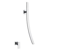 1PCS 70 centimetri Beccuccio Cascata Rubinetto Del Bagno A Parete Miscelatore Lavabo Rubinetto Singola Maniglia In Ottone Miscelatore Rubinetto Del Bacino Nascosto lavello(Chrome)