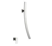 1PCS 70 centimetri Beccuccio Cascata Rubinetto Del Bagno A Parete Miscelatore Lavabo Rubinetto Singola Maniglia In Ottone Miscelatore Rubinetto Del Bacino Nascosto lavello(Brushed Nickel)