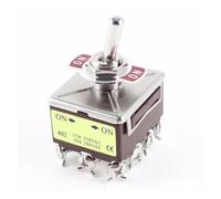 1pcs AC 15A/250V 10A/380V 2 Way On/On 4 Pole Double Throw 4PDT Toggle Switch 12 screw terminals