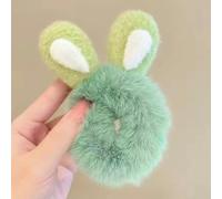 1PCS Accessori per capelli carini Corda per capelli in pelliccia finta Orso Scrunchies Donna Ragazze Elastici per capelli Elastici per bambini Porta coda di cavallo-FS8-Verde