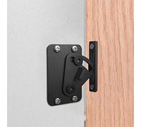 1PCS Acciaio Serratura Per Porte Scorrevole Esterno Muro Kit, Chiavistello Serratura per Porte Scorrevoli del Fienile Hardware (Nero)
