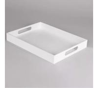 1pcs Acrilico Trasparente Vassoio per Dessert Frutta Snacks Rettangolare Display