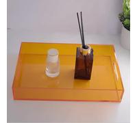 1pcs Acrilico Trasparente Vassoio per Dessert Frutta Snacks Rettangolare Display