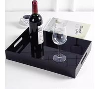1pcs Acrilico Trasparente Vassoio per Dessert Frutta Snacks Rettangolare Display