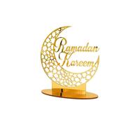 1pcs Acrylic Eid Mubarak Table Decoration, Ramadan Moon Night Light, Ramadan Mubarak Decoration, Mo