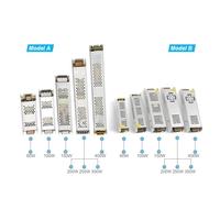 1PCS alimentatore switching DC 12V trasformatore di illuminazione 60W 100W 150W 200W 300W 400W AC190-240V driver for strisce luminose a LED ultra-sottile(Model A,300W)