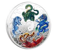 1PCS Ancient Mythical Creatures Lucky Coin Lottery Ticket Scratcher To