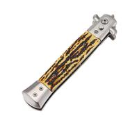 1Pcs Automatic Stainless Steel Combs Foldable Knife Brushes Hair Trimmer Comb Brush Accessories Butterfly Mens Pocket Knife Comb Imitation Bovine Bone