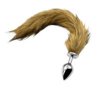 1pcs, BDSM Three Size Dog Tail Anal Plug, Animal Tail Butt Plug, Role-playing Sex Games, Men And Women Sex Toys(Brwon L)