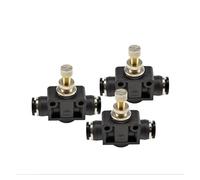 1pcs Black Pneumatic Adjustable Flow Control Pipe Valve LSA/PA Suitable for 4/6/8/10/12 OD of Fast Tracheal Connector (Color : LSA10, Size : 3/8 inch) Plumbing Fittings